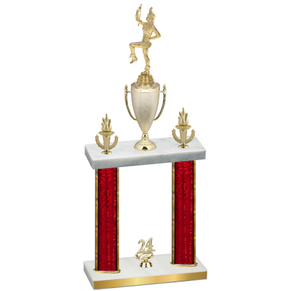 Double Red Glacier Year Majorette Trophy