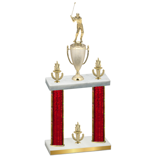 Double Red Glacier Victory Golf Trophy