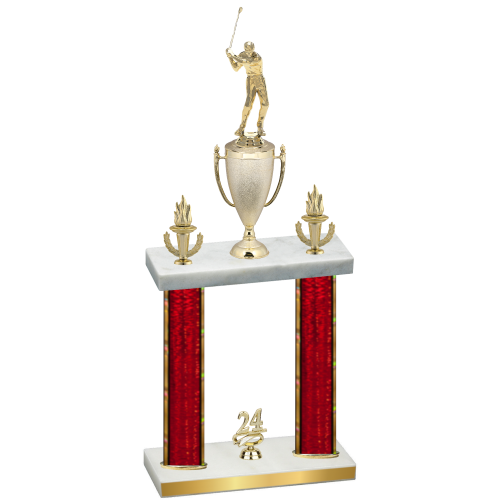 Double Red Glacier Year Golf Trophy
