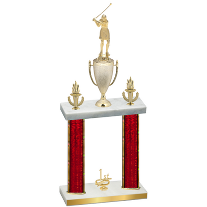 Double Red Glacier First Place Golf Trophy