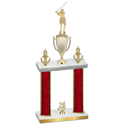 Double Red Glacier Year Golf Trophy