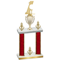 Double Red Glacier Victory Golf Trophy