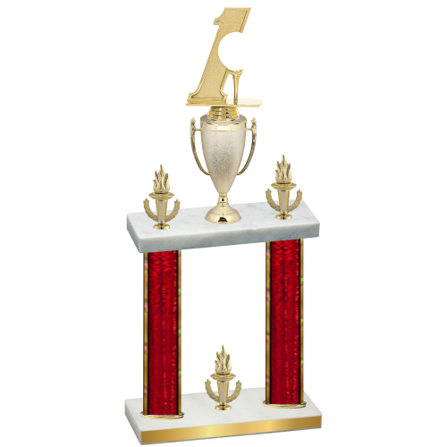 Double Red Glacier Victory Golf Trophy