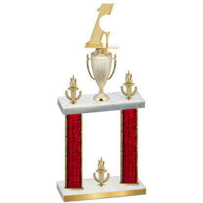 Double Red Glacier Victory Golf Trophy