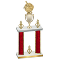 Double Red Glacier Victory Baseball Trophy
