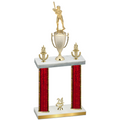 Double Red Glacier Year Baseball Trophy