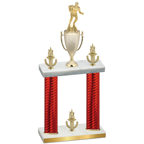 Double Red Carbon Fiber Victory Rugby Trophy