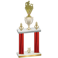 Double Red Carbon Fiber Year Rugby Trophy