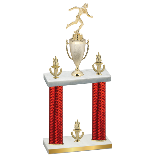 Double Red Carbon Fiber Victory Running Trophy
