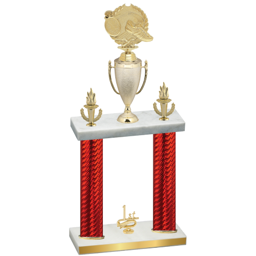 Double Red Carbon Fiber First Place Running Trophy