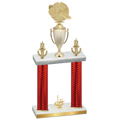 Double Red Carbon Fiber First Place Running Trophy