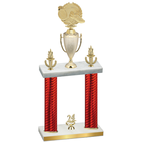 Double Red Carbon Fiber Year Running Trophy