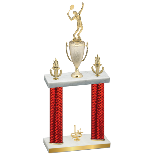 Double Red Carbon Fiber First Place Tennis Trophy