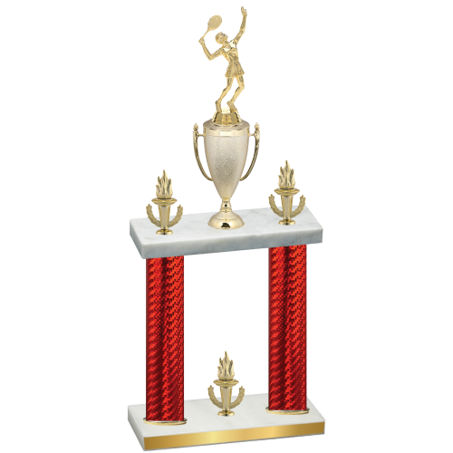 Double Red Carbon Fiber Victory Tennis Trophy