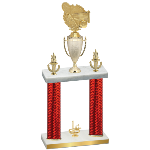 Double Red Carbon Fiber First Place Tennis Trophy