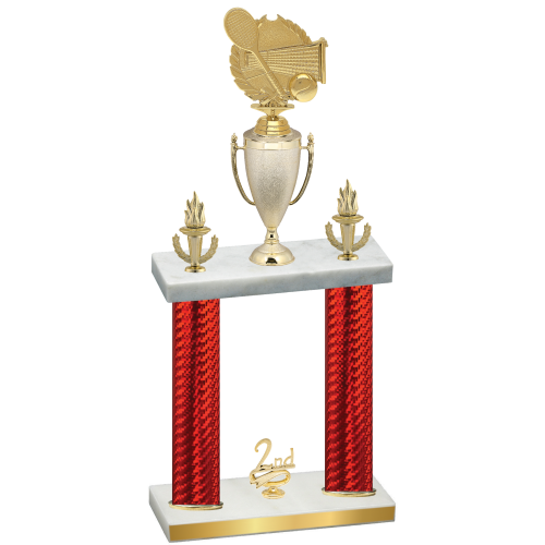 Double Red Carbon Fiber Second Place Tennis Trophy