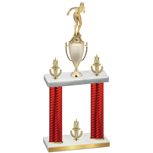 Double Red Carbon Fiber Victory Tennis Trophy