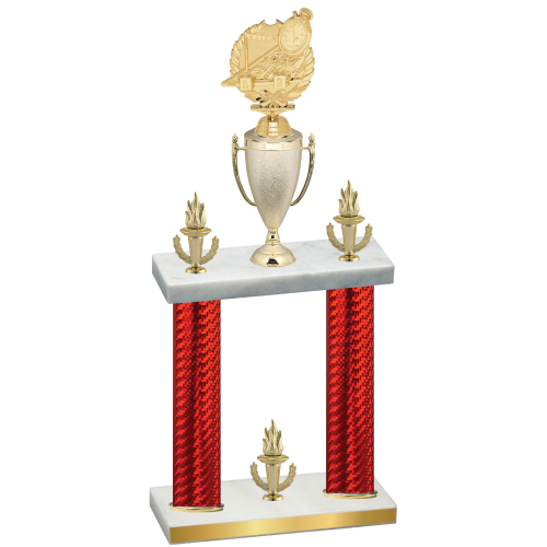 Double Red Carbon Fiber Victory Swimming Trophy