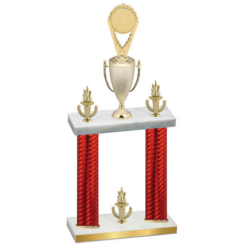 Double Red Carbon Fiber Victory Insert Trophy