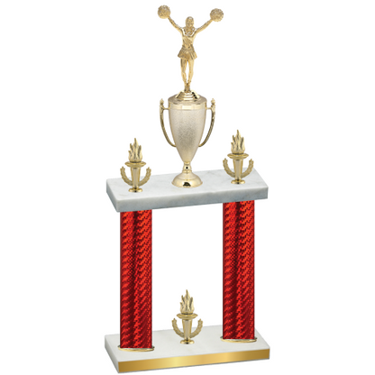 Double Red Carbon Fiber Victory Cheerleading Trophy