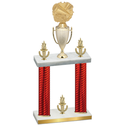 Double Red Carbon Fiber Victory Cheerleading Trophy