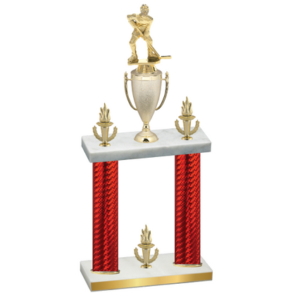 Double Red Carbon Fiber Victory Hockey Trophy
