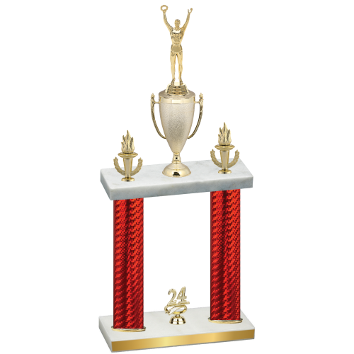 Double Red Carbon Fiber Year Victory Trophy
