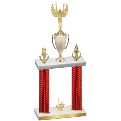 Double Red Carbon Fiber First Place Victory Trophy