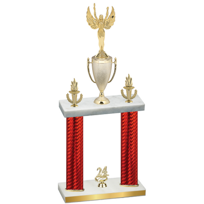 Double Red Carbon Fiber Year Victory Trophy