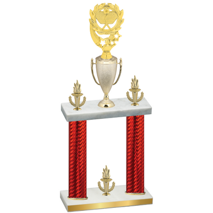 Double Red Carbon Fiber Victory Pickleball Trophy