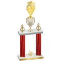 Double Red Carbon Fiber First Place Pickleball Trophy