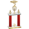 Double Red Carbon Fiber Fourth Place Cars Trophy