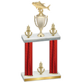 Double Red Carbon Fiber Victory Fishing Trophy