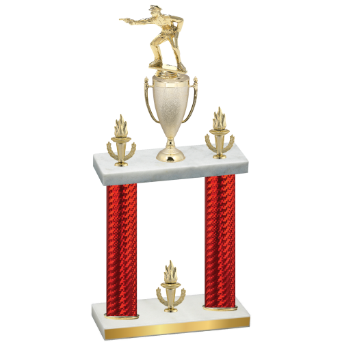 Double Red Carbon Fiber Victory Shooter Trophy