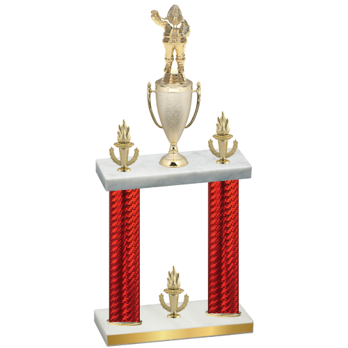 Double Red Carbon Fiber Victory Holiday Trophy