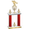 Double Red Carbon Fiber Victory Fishing Trophy