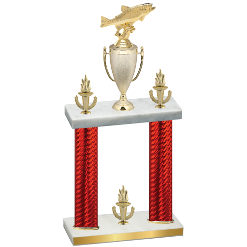 Double Red Carbon Fiber Victory Fishing Trophy