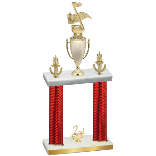 Double Red Carbon Fiber Second Place Music Trophy