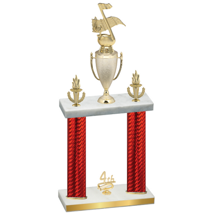 Double Red Carbon Fiber Fourth Place Music Trophy