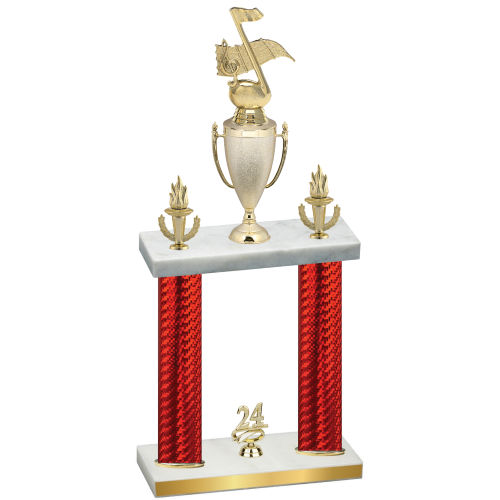 Double Red Carbon Fiber Year Music Trophy