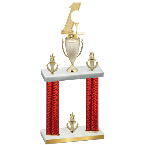 Double Red Carbon Fiber Victory Golf Trophy