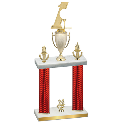 Double Red Carbon Fiber Year Golf Trophy
