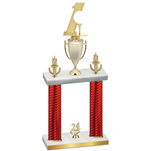Double Red Carbon Fiber Year Golf Trophy