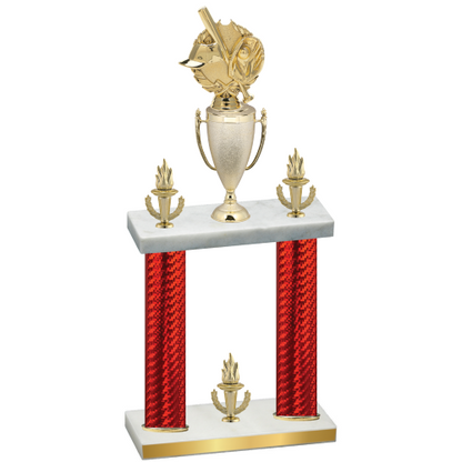 Double Red Carbon Fiber Victory Baseball Trophy