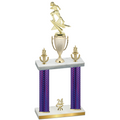 Double Purple Carbon Fiber Year Football Trophy