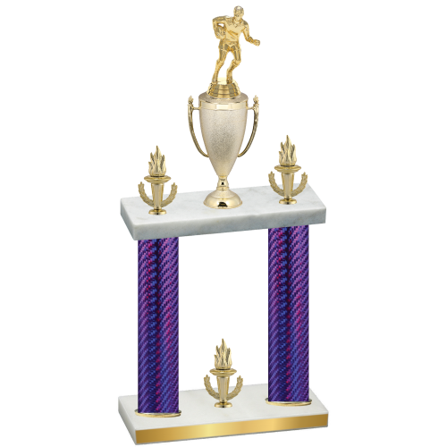 Double Purple Carbon Fiber Victory Rugby Trophy