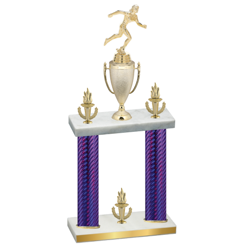 Double Purple Carbon Fiber Victory Running Trophy