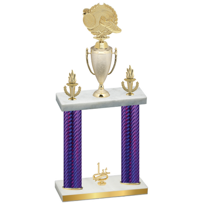 Double Purple Carbon Fiber First Place Running Trophy