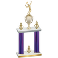 Double Purple Carbon Fiber Victory Tennis Trophy