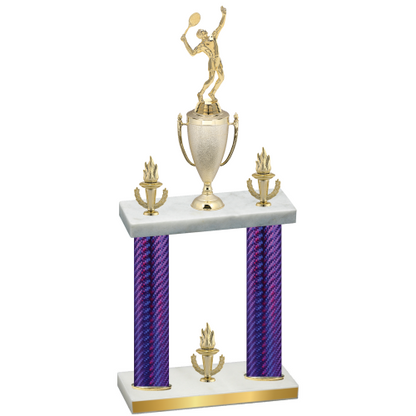 Double Purple Carbon Fiber Victory Tennis Trophy